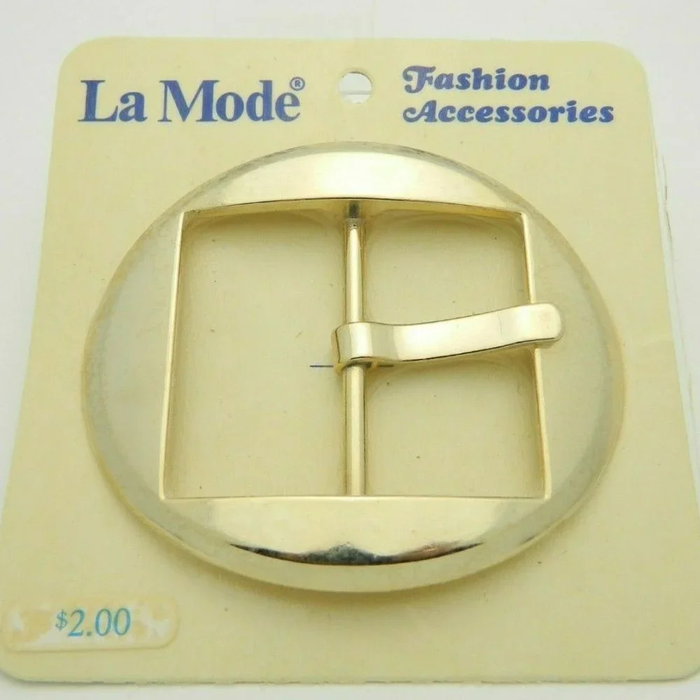 La Mode Gold Tone Large New Old Stock Vintage Belt